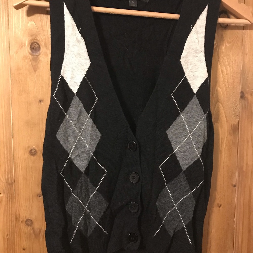 Express argyle vest